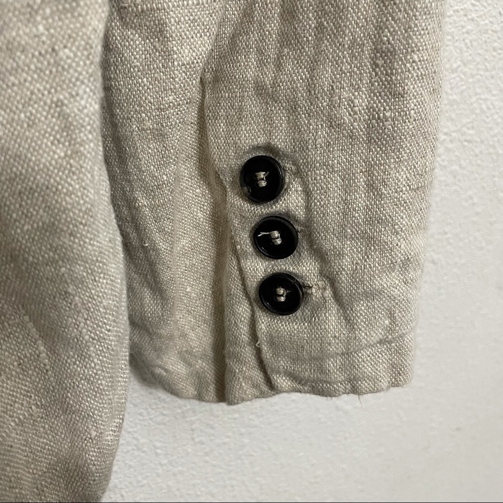 Zara Over Sized Linen Blazer Style Jacket XS - Picture 4 of 5